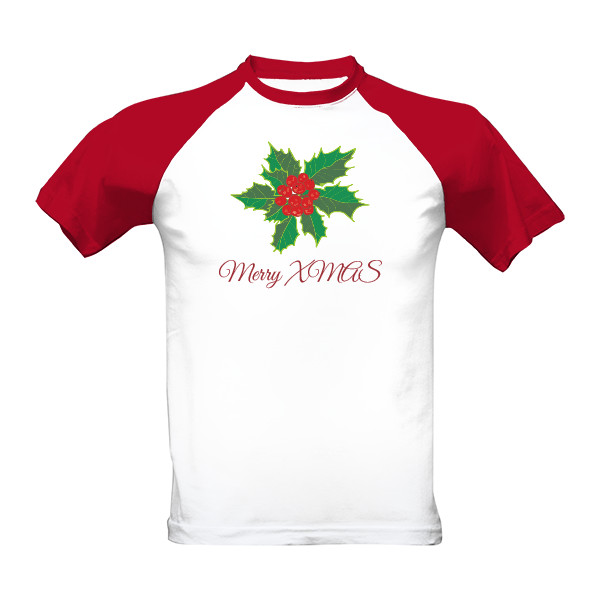 Tričko s potiskem Dámské dlouhé triko - Merry XMAS Cesmína