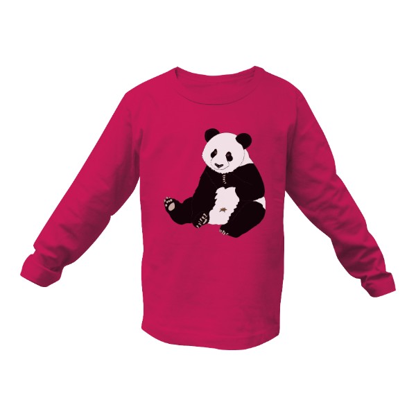 Tričko s potiskem Dětské triko dlouhé Panda