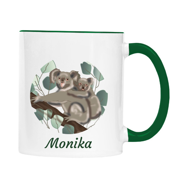 Hrnek malý barevný s potiskem Hrnek - Medvídek koala