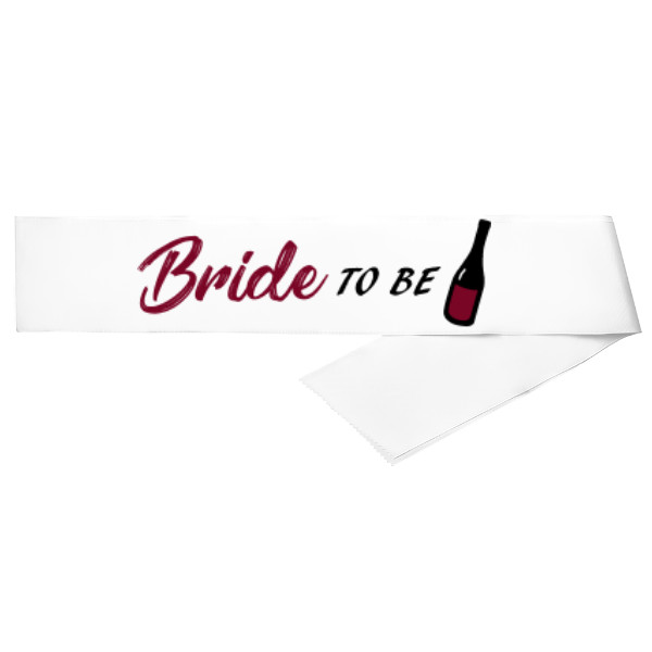 Šerpa s potiskem Šerpa - Bride TO BE - láhev vína